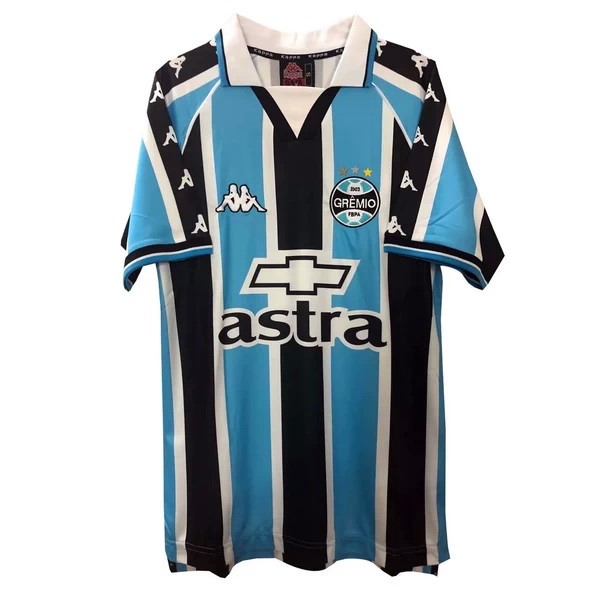 Heimtrikot Thailand Grêmio Retro 2000 Blau Günstige Fußballtrikots